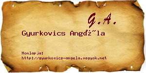 Gyurkovics Angéla névjegykártya